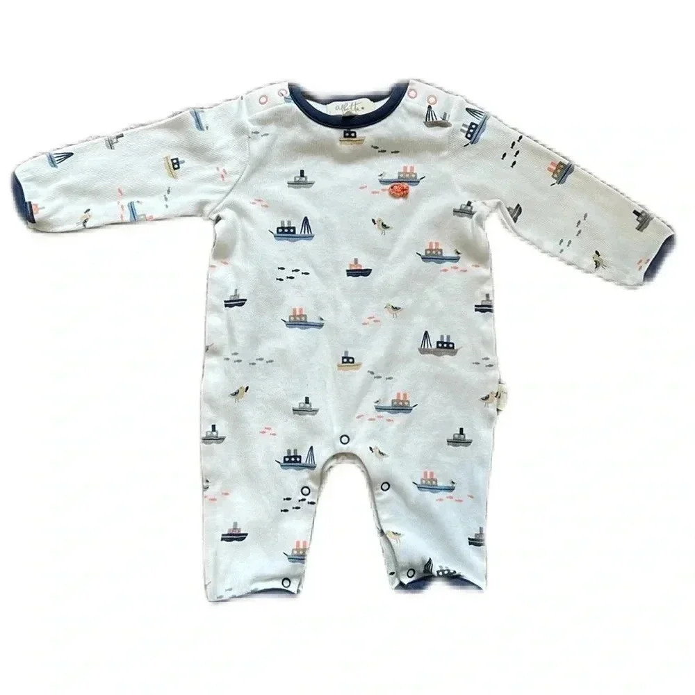 Albetta baby onesie nautical print